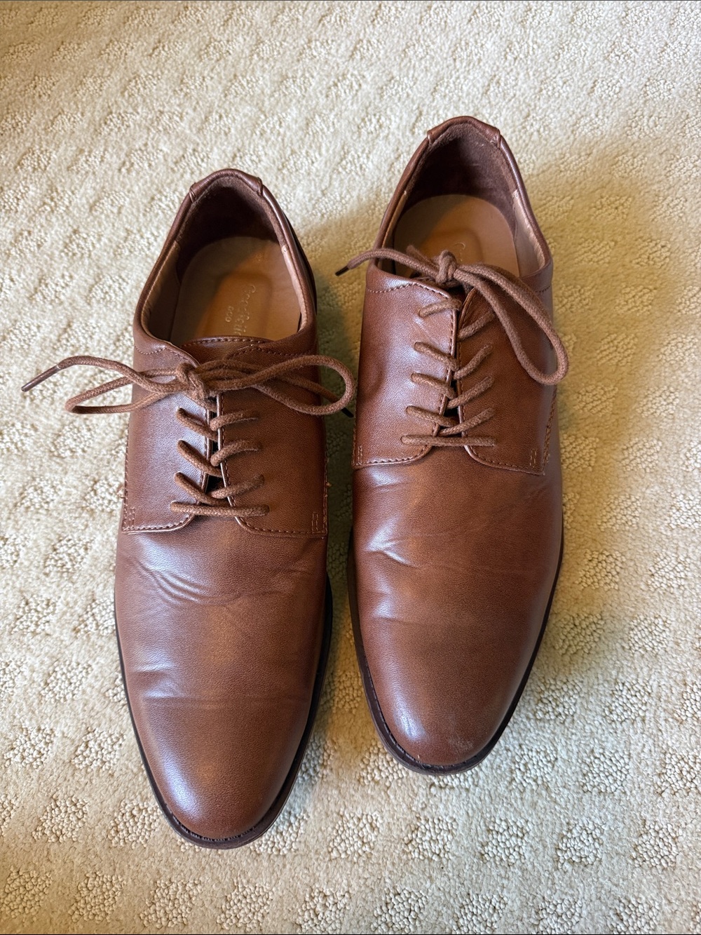Goodfellow & Co Brown Leather Lace-Up Derbys